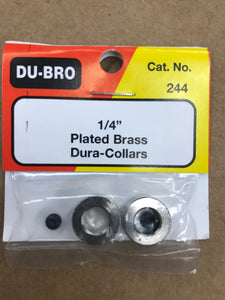 Dubro 1/4" Plated Brass Wheel Collars DUB244