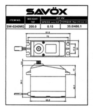 Savox SW-0240MG 1/5th scale